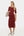 Tailliertes Umstands- & Stillkleid aus geripptem Baumwolljersey – Ziegelrot