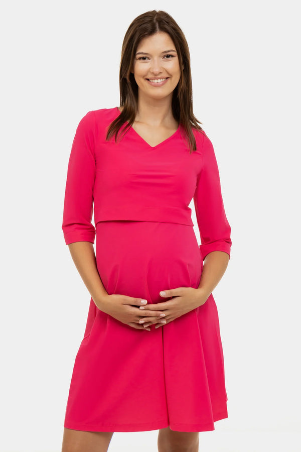 Umstands- und Stillkleid aus Travel-Jersey – Cyclam