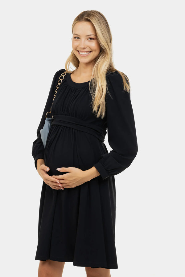 Umstandskleid mit Raffungen – Navy