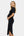 Figurbetontes langes Umstands- und Stillkleid – Navy
