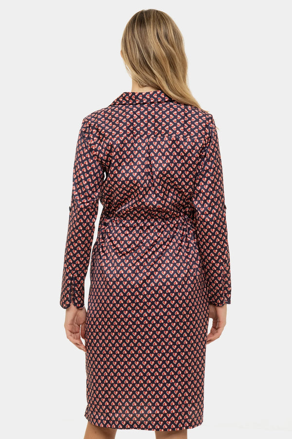 Satiniertes Umstands- und Still-Blusenkleid