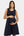 Elegantes Umstandskleid mit Raffung – Navy