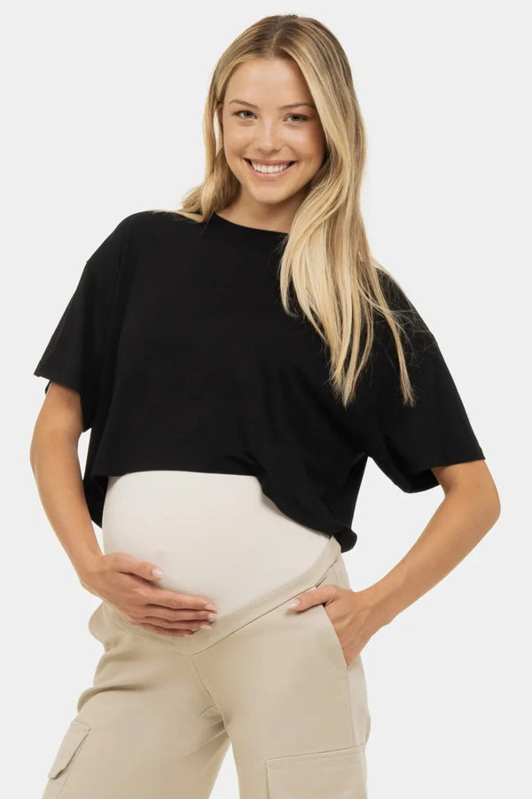 Umstandstop aus TENCEL™ Modal in Schwarz