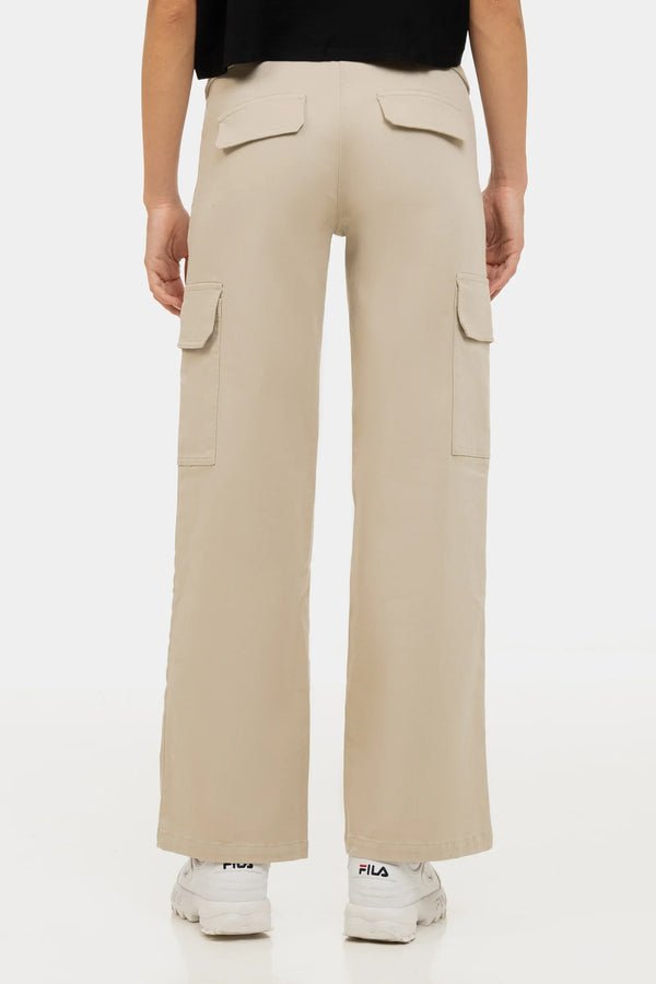 Weite Umstands-Cargohose aus Baumwolle – Sand