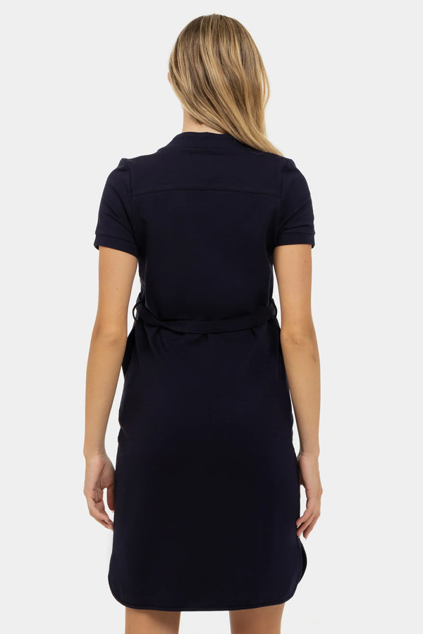 Umstandskleid aus Baumwolle mit Stillfunktion und Druckknöpfen