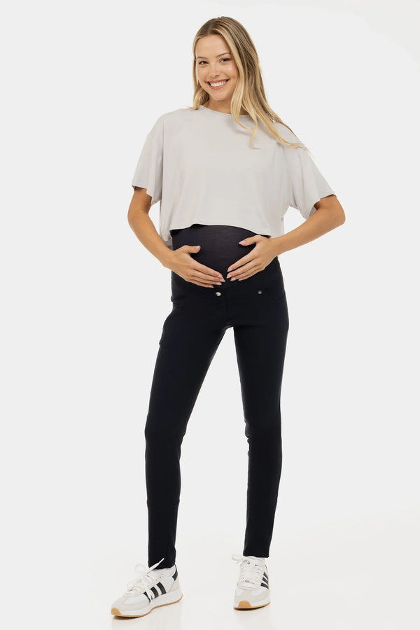 Figurbetonte elastische Umstandshose – Dunkelblau
