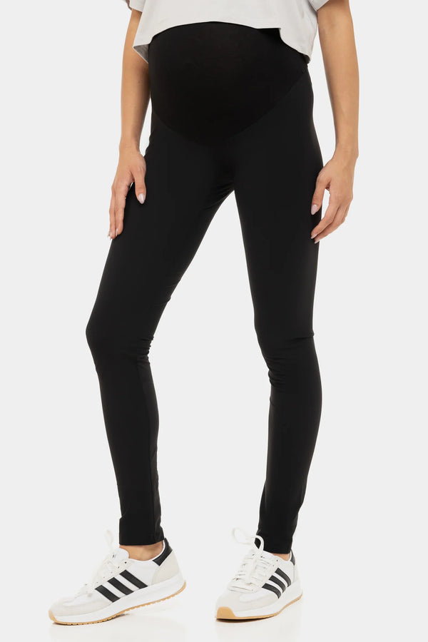 Umstandsleggings aus Jersey – Schwarz
