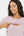 Figurbetontes langes Umstands- und Stillkleid – Altrosa