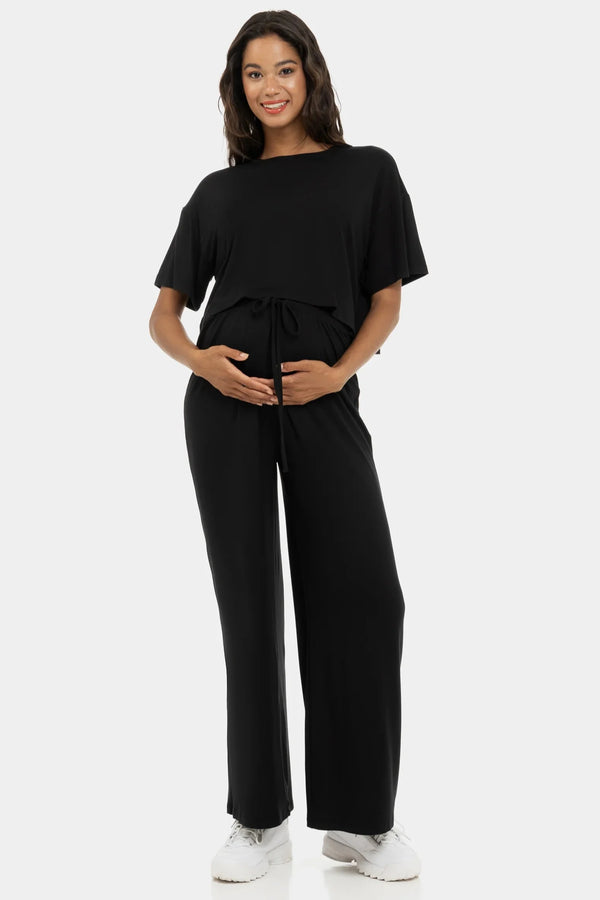 Umstandstop aus TENCEL™ Modal in Schwarz