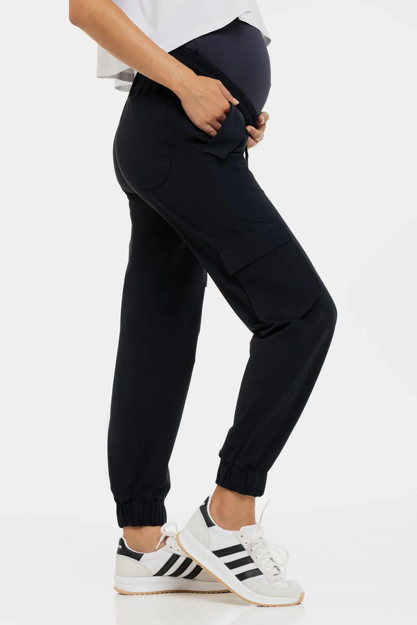 Jersey-Cargo-Umstandshose – Dunkelblau