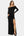 Langes elegantes Umstandskleid mit Off-Shoulder – Schwarz