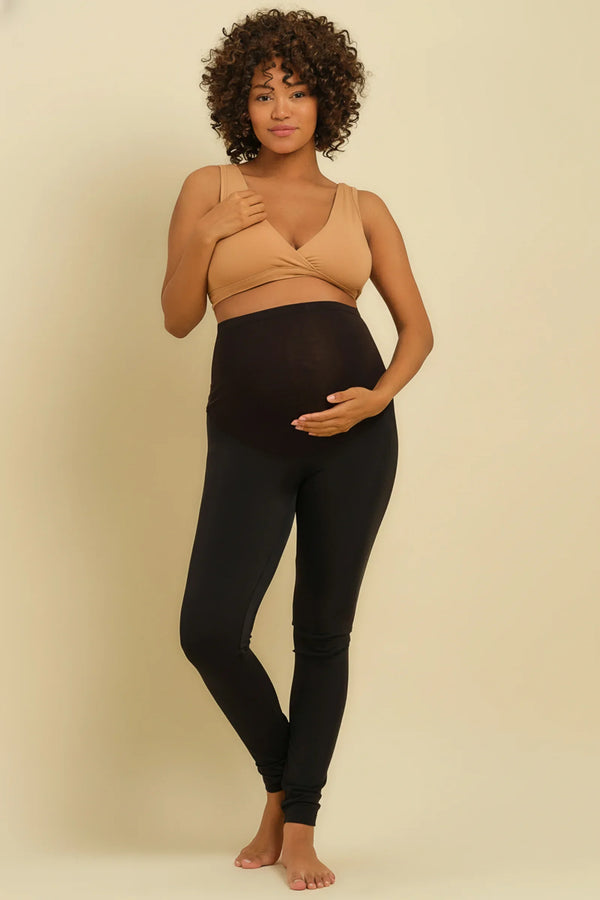 Essential Travel Umstandsleggings – Schwarz (2er-Pack)