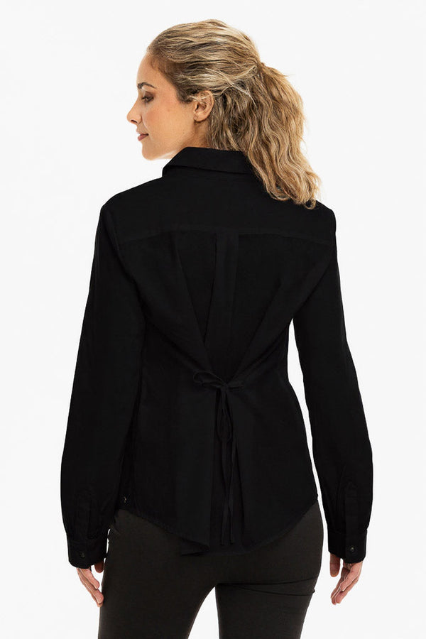 Essential Umstands- und Stillhemd aus Baumwolle – Schwarz