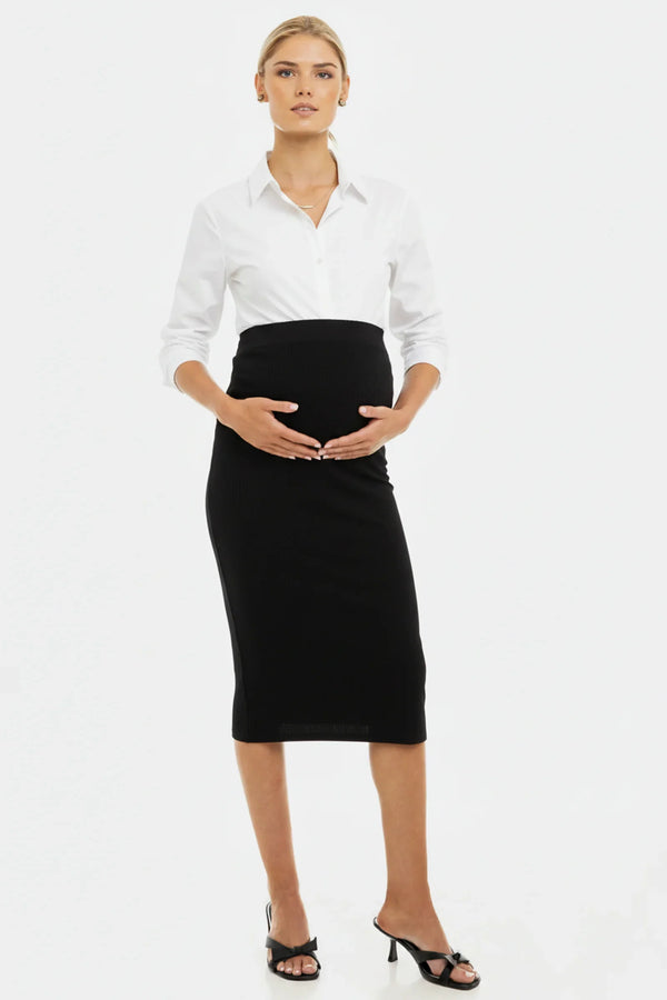 Essential Umstands- und Stillhemd aus Baumwolle – Weiß