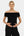 Elegante Umstandsbluse mit Off-Shoulder – Schwarz