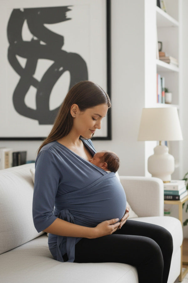 Bluse für Haut-auf-Haut-Kontakt – Puderblau