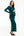 Elegantes langes Kleid mit Raffungen – Teal
