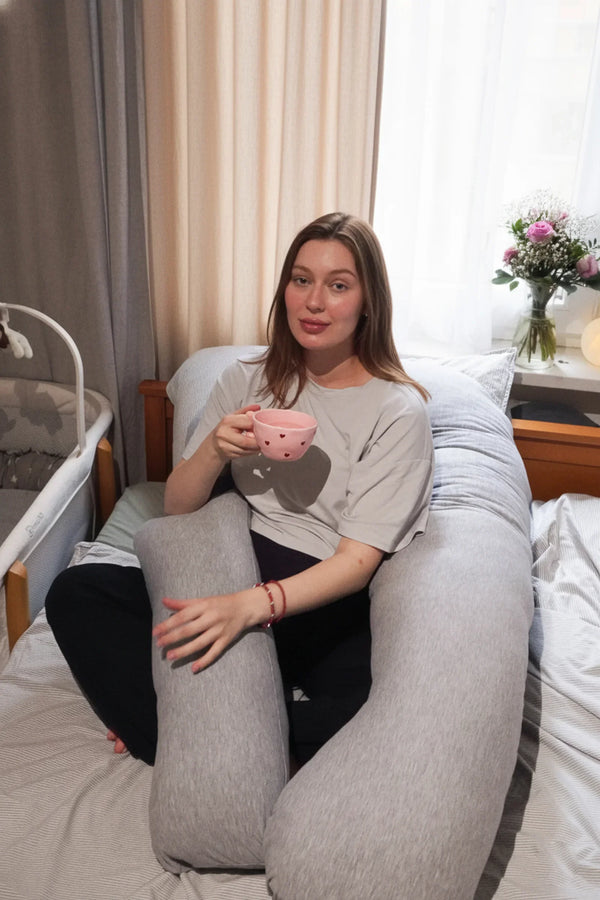 MamaToBe® 3-in-1 Schwangerschaftskissen mit Stillfunktion – Grau