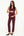 Elegante Umstandshose aus Punto-Twill – Bordeauxrot