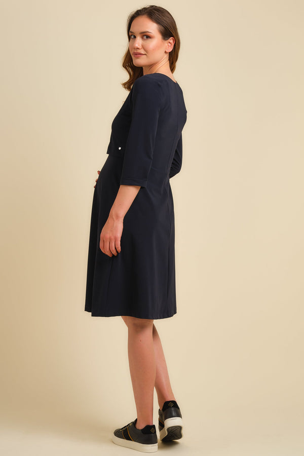 Travel Umstands- und Stillkleid – Dunkelblau