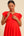 Luftiges Umstands- & Stillkleid mit Volantärmeln – Rot