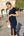 Figurbetontes Umstands- und Stillkleid mit Schlitz - Navy