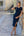 Figurbetontes Umstands- und Stillkleid mit Schlitz - Navy