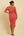 Langes tailliertes Umstands- & Stillkleid – Koralle