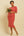 Langes tailliertes Umstands- & Stillkleid – Koralle