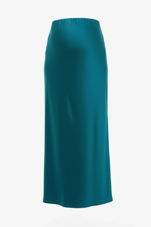 Satinierten Umstandsrock – Petrol